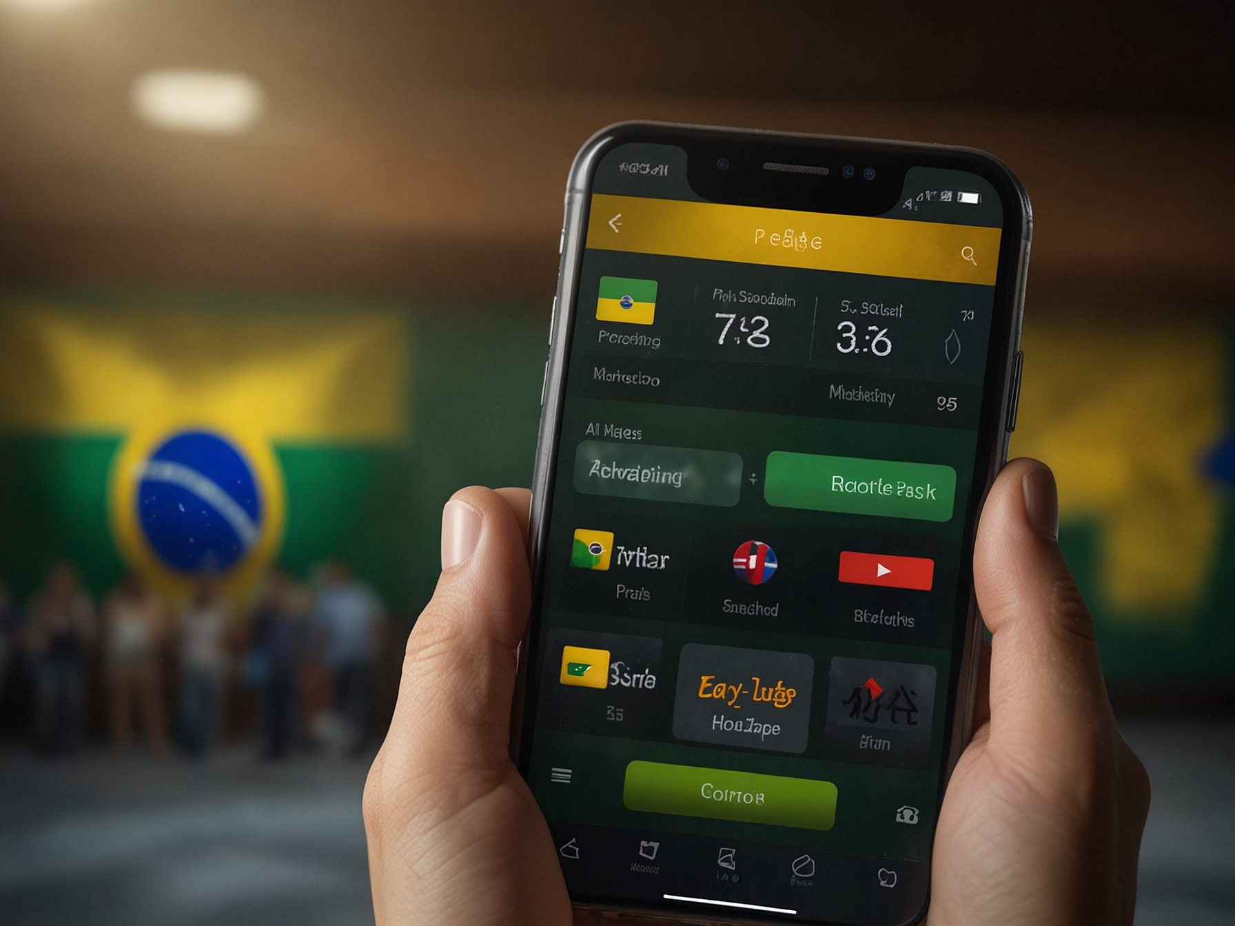 235BET mobile app on smartphone